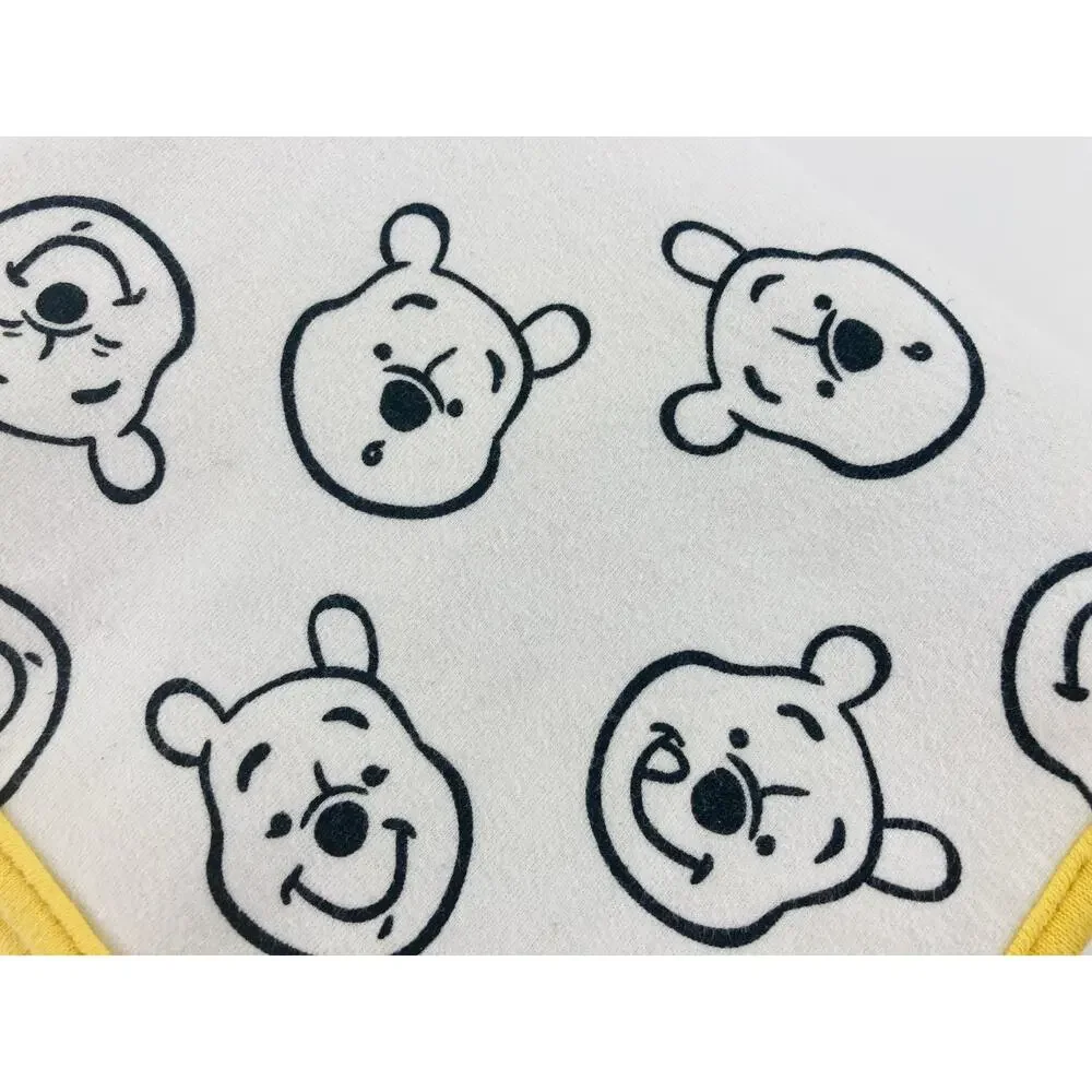 Rare Disney Winnie The Pooh 100% Cotton Baby Blanket Faces Black White Amazon Ye
